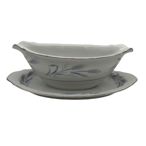 Vintage Harmony House China Diana Gravy Boat w/ Attached Underplate 9.5" Japan - Picture 6 of 7